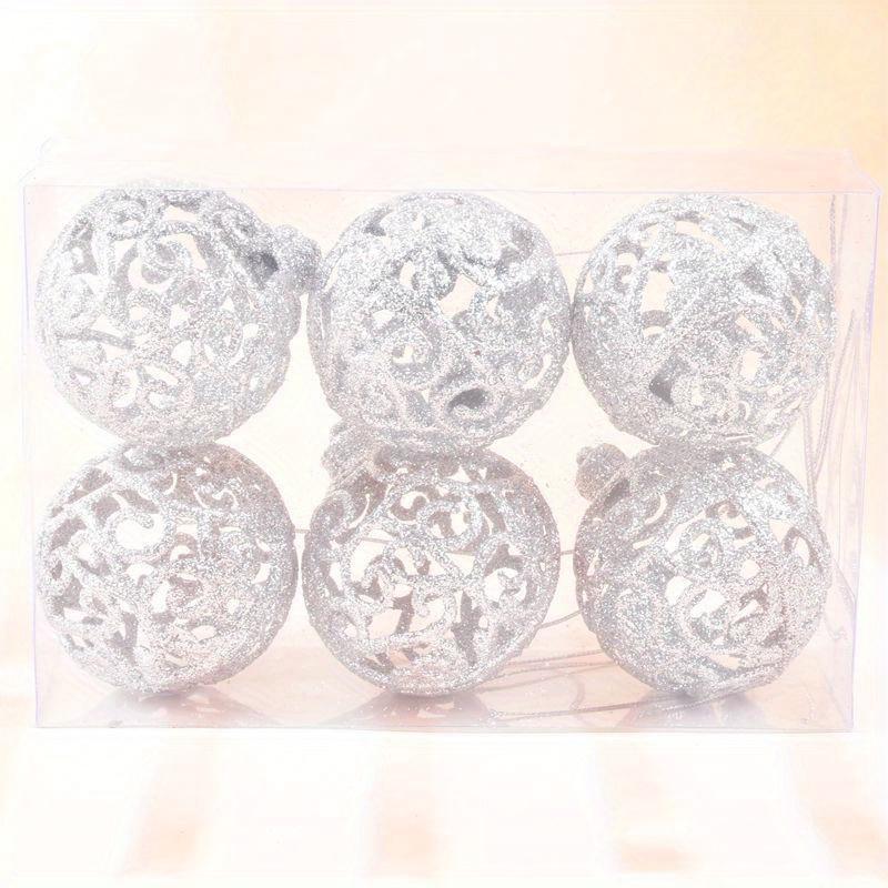 

6 шт. Рождественский шар в форме рождественского полого шара, украшение на рождественскую елку, рождественские декорации для декора золотистый