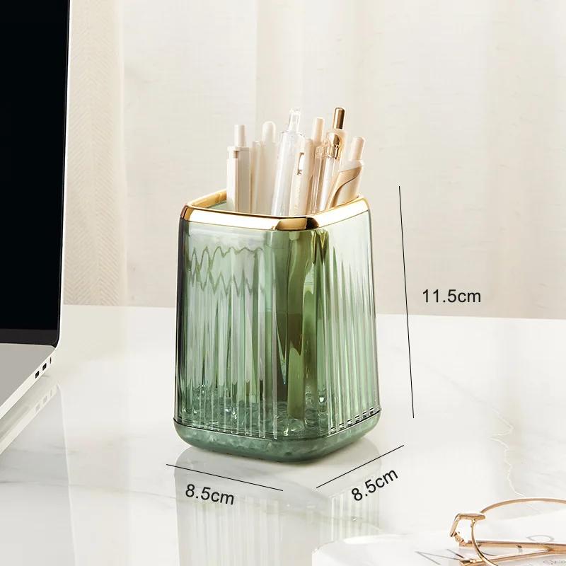 

Органайзеры для макияжа Настольный ящик для хранения косметических кистей Офисный пенал Органайзер для кистей для макияжа Держатель для помады зелёный