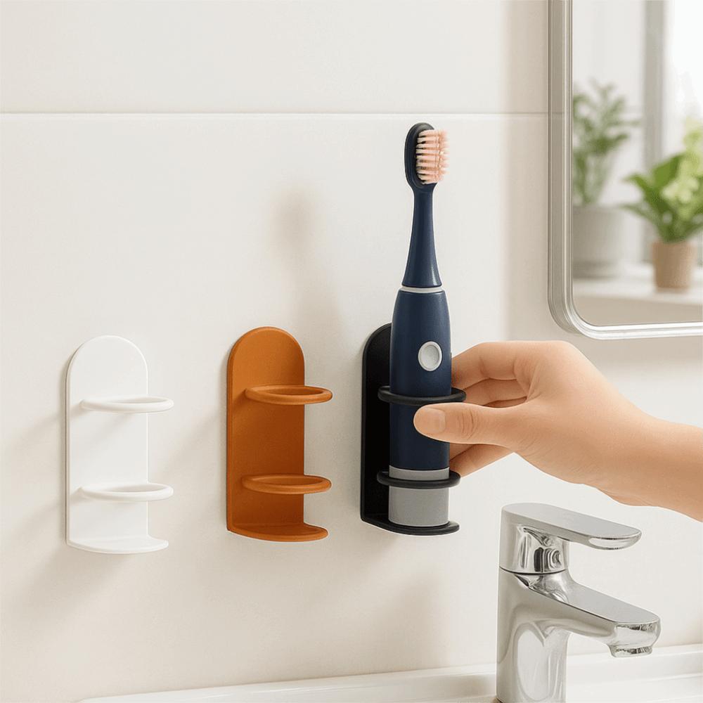 2Pcs Punch-Free Electric Toothbrush Holder Iron Toothbrush Stand Toothbrush Organizer  For Home