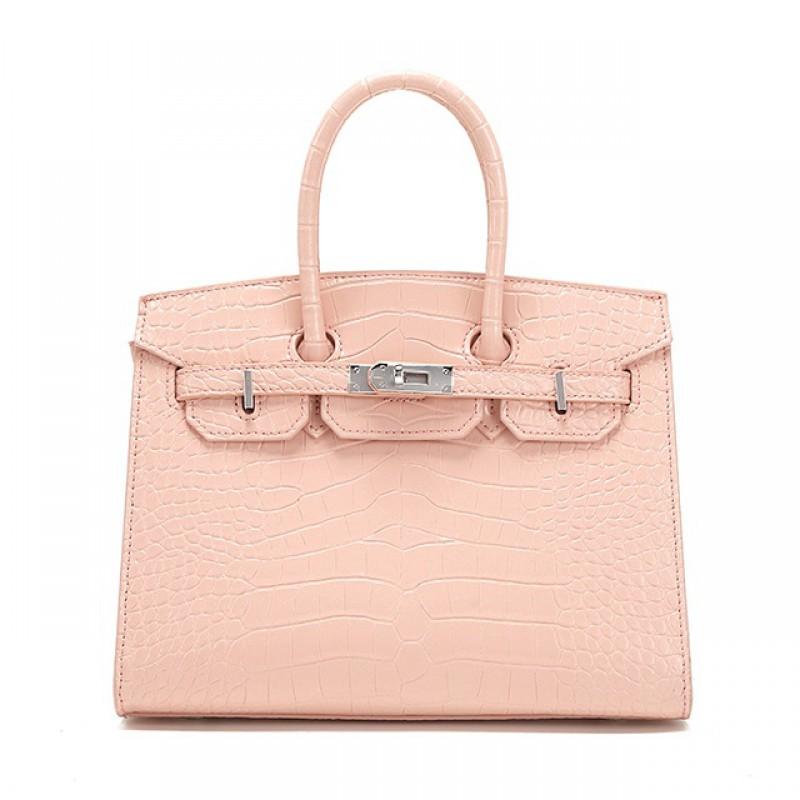 Womens Crocodile Texture Shoulder Bag Large Capacity Soft Leather Tote Handbag Daily Casual Use