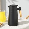 1L Insulated Bottle Wood Handle Household Coffee Pot Portable Nordic Vacuum Flask  Drinkware