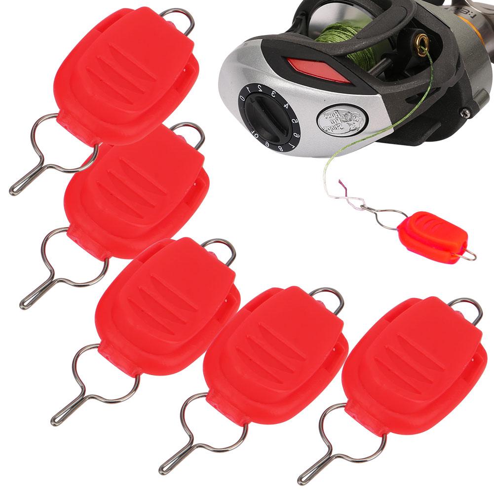 6Bag Fishing Line Rope Buckle Cord Winding Tool Luminous Lock Wire Lure Accessory1#