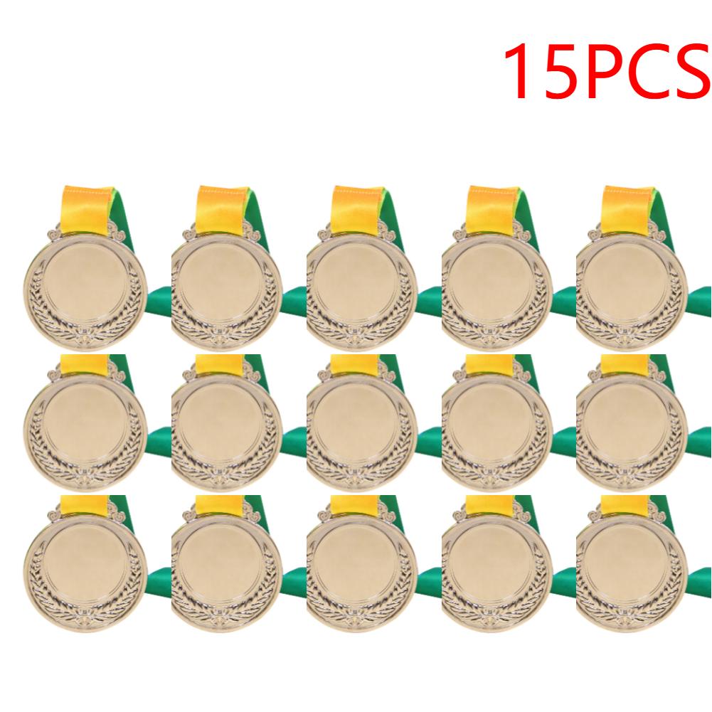 2 tum Guld Silver Brons Prismedalj Vinnarmedalj med Halsband 1:a 2:a 3:e Vinnarpris Present Spel Souvenir