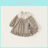 Girl Dress With Floral Print For Spring Autumn Girl Child Cotton Fabric For Playtime
