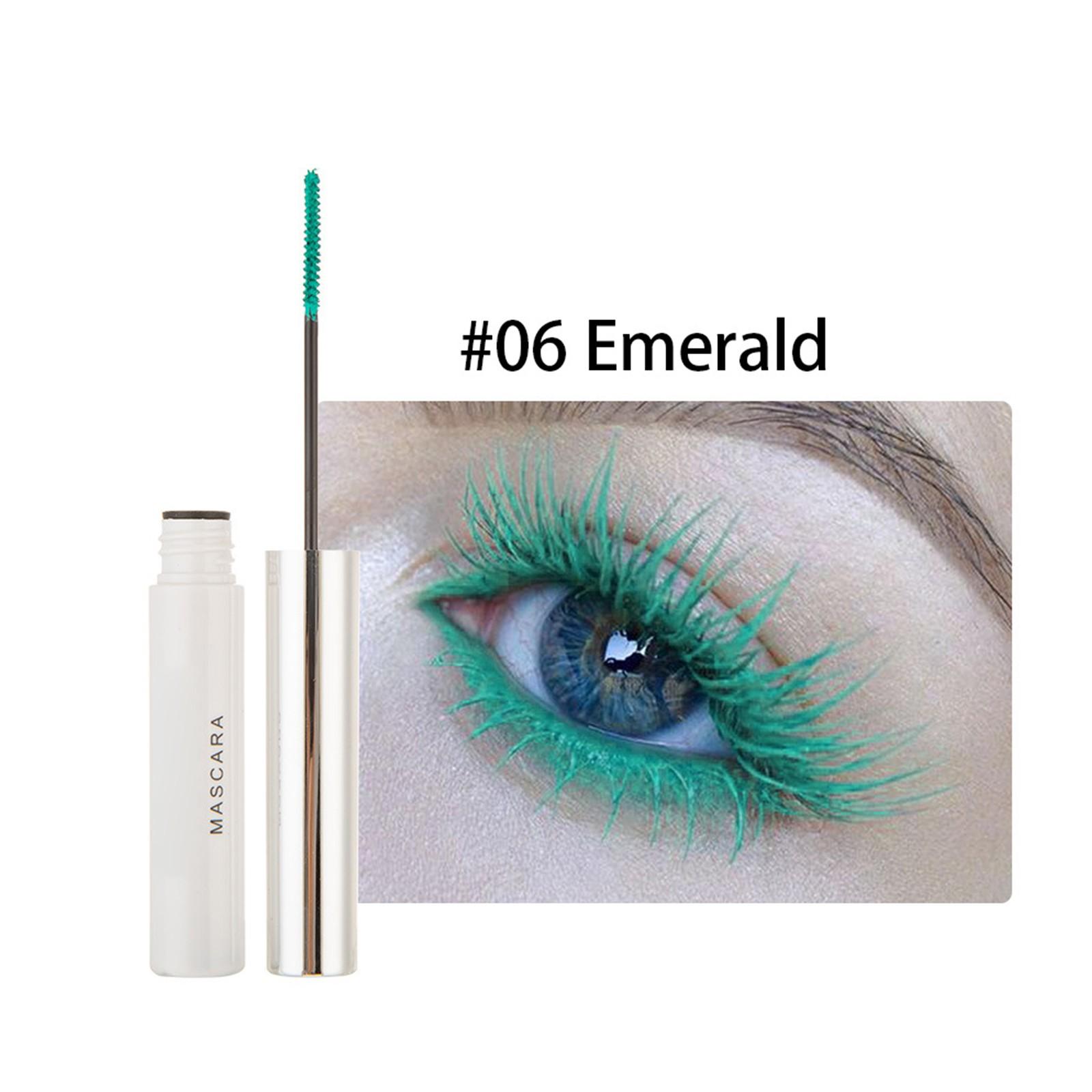 Водостойкая 12-цветная подкручивающая тушь для ресниц, удлиняющая тушь для ресниц, тушь для ресниц, придающая объем, тушь для ресниц, макияж, 5 мл One Size циан