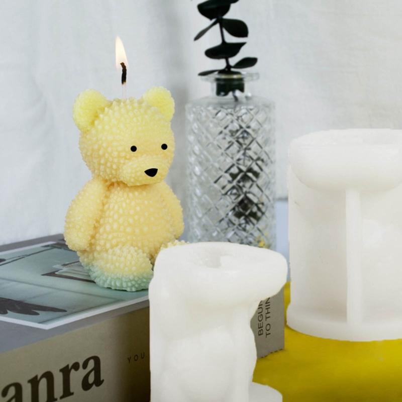 Small Bear Silicone Mold Mold Non-stick Easy To De-mold for Making Plaster Cake Fondant Decorations Jello