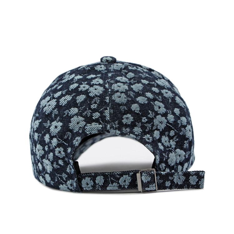 Denim Hat Female Floral Hard Top Baseball Cap
