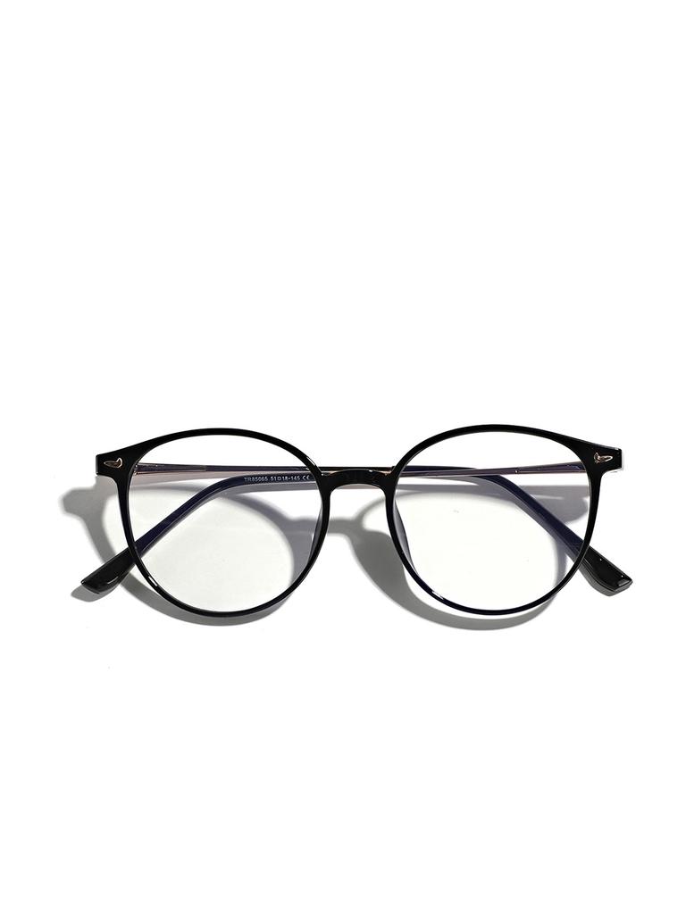 Glasses Men'S Retro Round Frame Tr90 Frame Versatile Plain Glasses Women