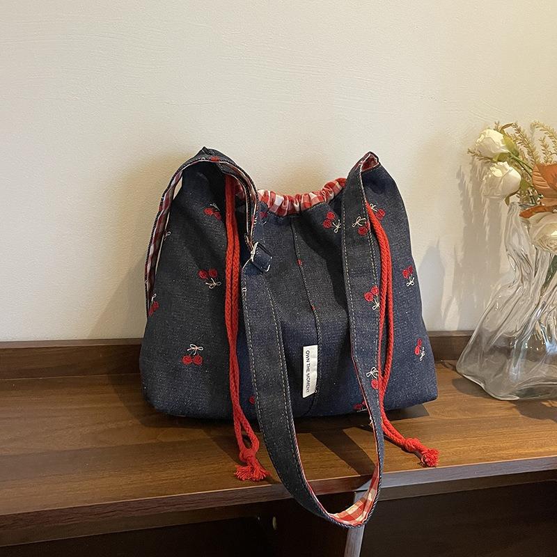 

Повседневная тканевая сумка большой вместимости женская новая легкая и универсальная дорожная сумка через плечо, сумка-мессенджер, сумка-ведро