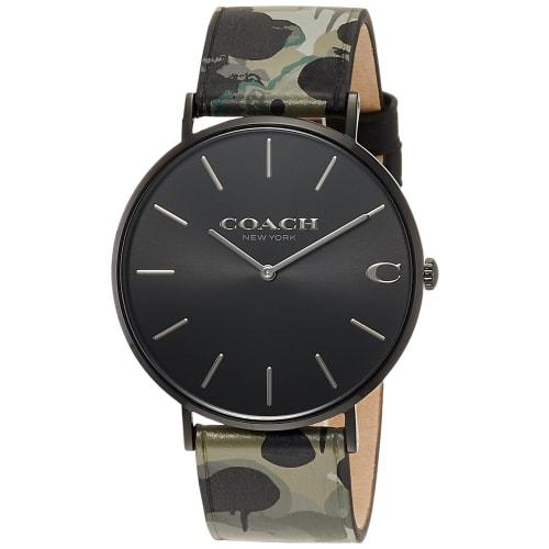 

Coach Charles Men s Quartz Watch with Leather Strap 14602573