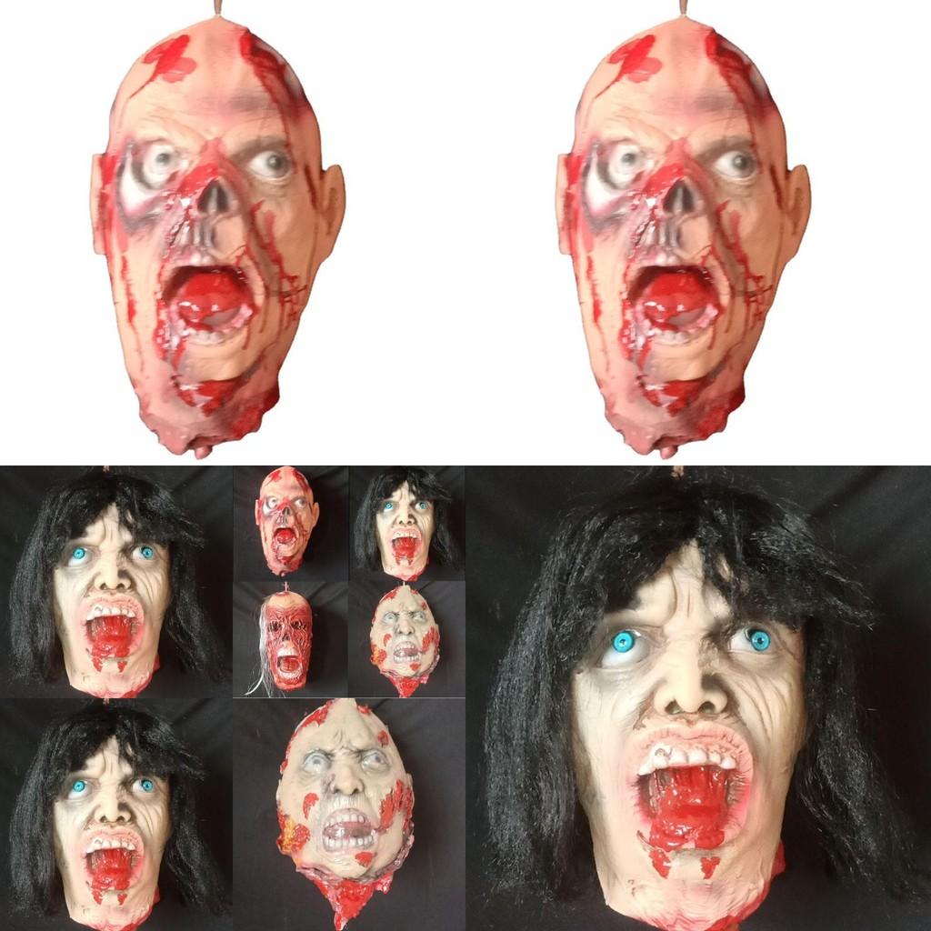 Horror Haunted House Decor With Bloody Head Prop For Halloween Scare Events