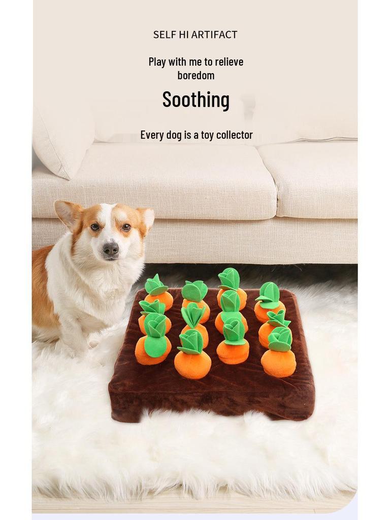 Popular Plush Carrot Sound-Making Bite-Resistant Dog Toy for Teething, Self-Entertainment, and Boredom Relief