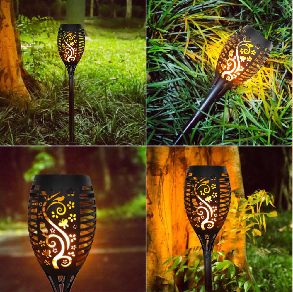 Solar Flame Torch Light for Outdoor Garden, Lawn, Fence, Patio, and Bar Counter