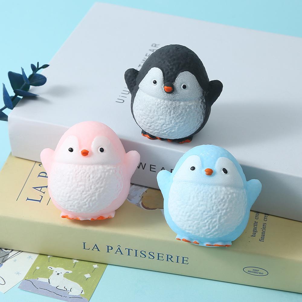 

Relaxing Penguin Pinch Music Relaxing Slow Rebound Toy Cute Q-Bounce Simulation Pinch Toy розовый