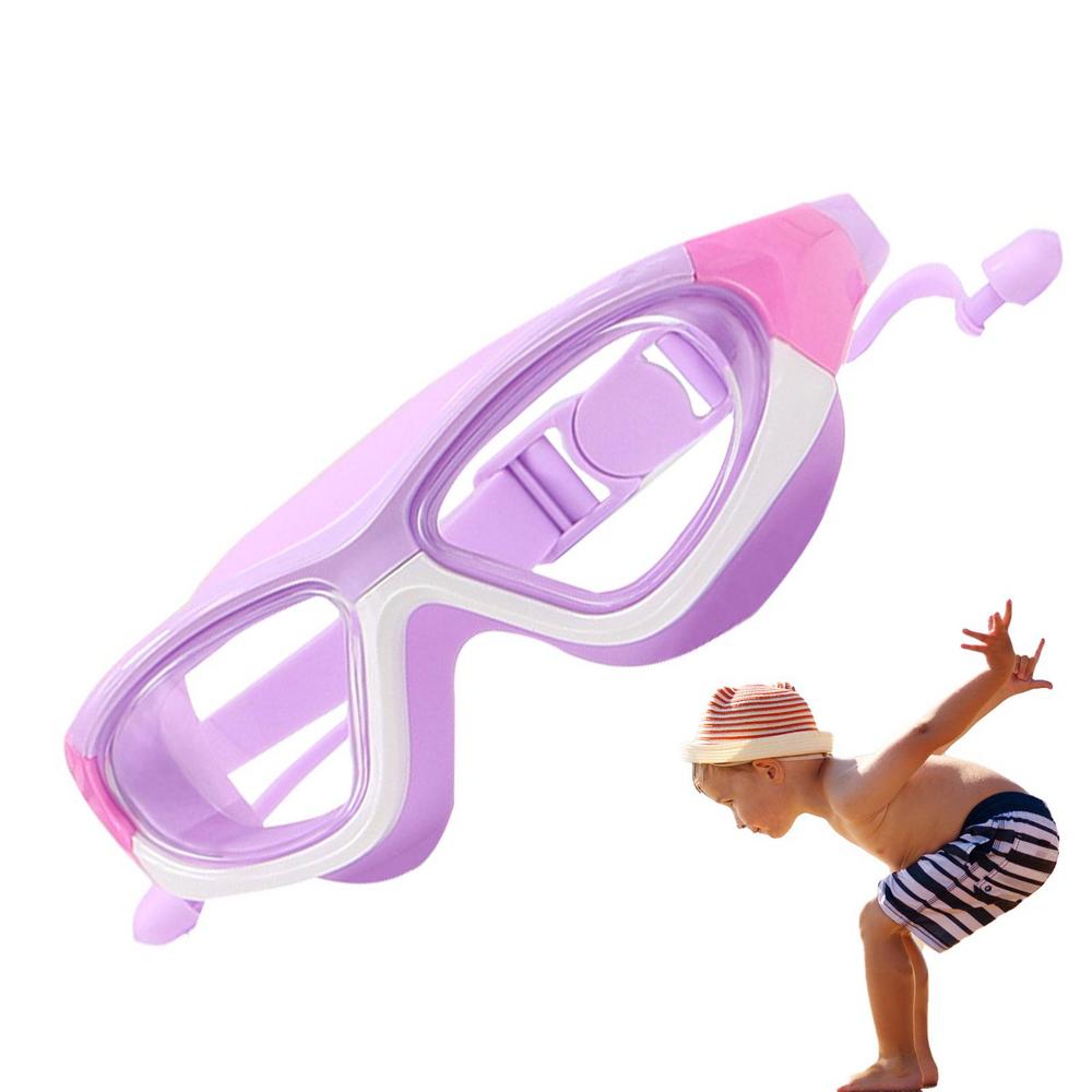 Toddler Swim Goggles Waterproof Anti-UV Kids Goggles No Leakage Design Silicone Comfortable Wide View Swim Glasses For Children