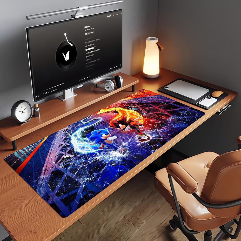 Game S-Sonic-S the H-hedgehog-S Mouse Pad Non-slip Rubber Gamer Balance Computer Mat Decoracion Deskmat Laptop Office Large