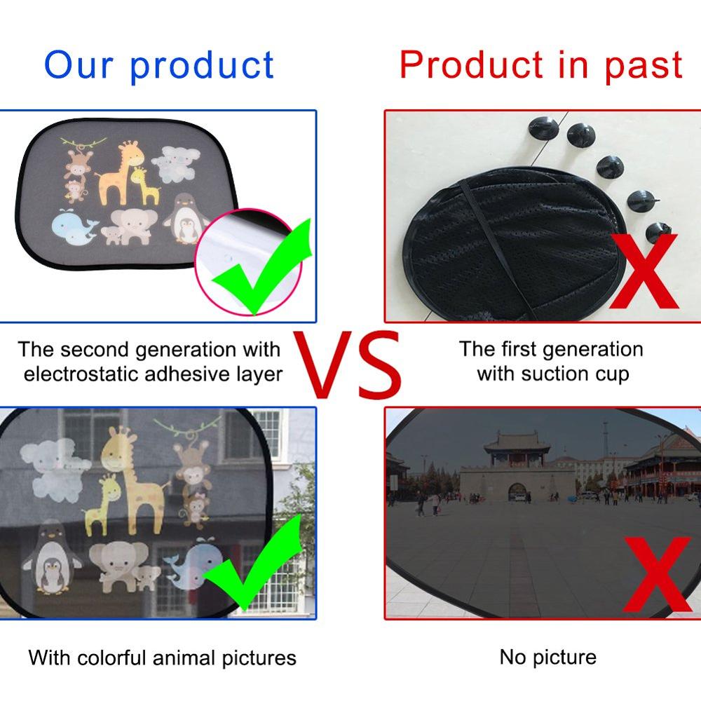 Car SunShade Side Window Cartoon Window For Children Adults Adsorption SunShade Cover Auto Rear Side Window Sunvisor