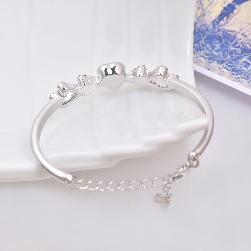 Damer Elegant Krystall Kjærlighet Hjerte Armbånd