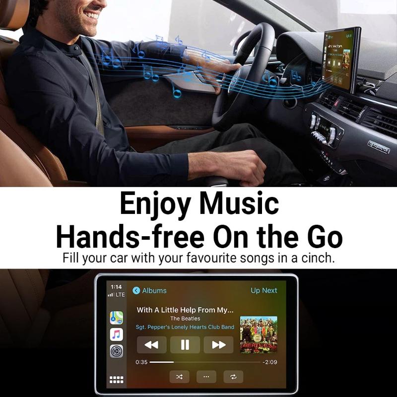 2-in-1 Mini Wireless CarPlay Adapter and Android Auto Wireless Adapter, Seamless Connection, Plug and Play
