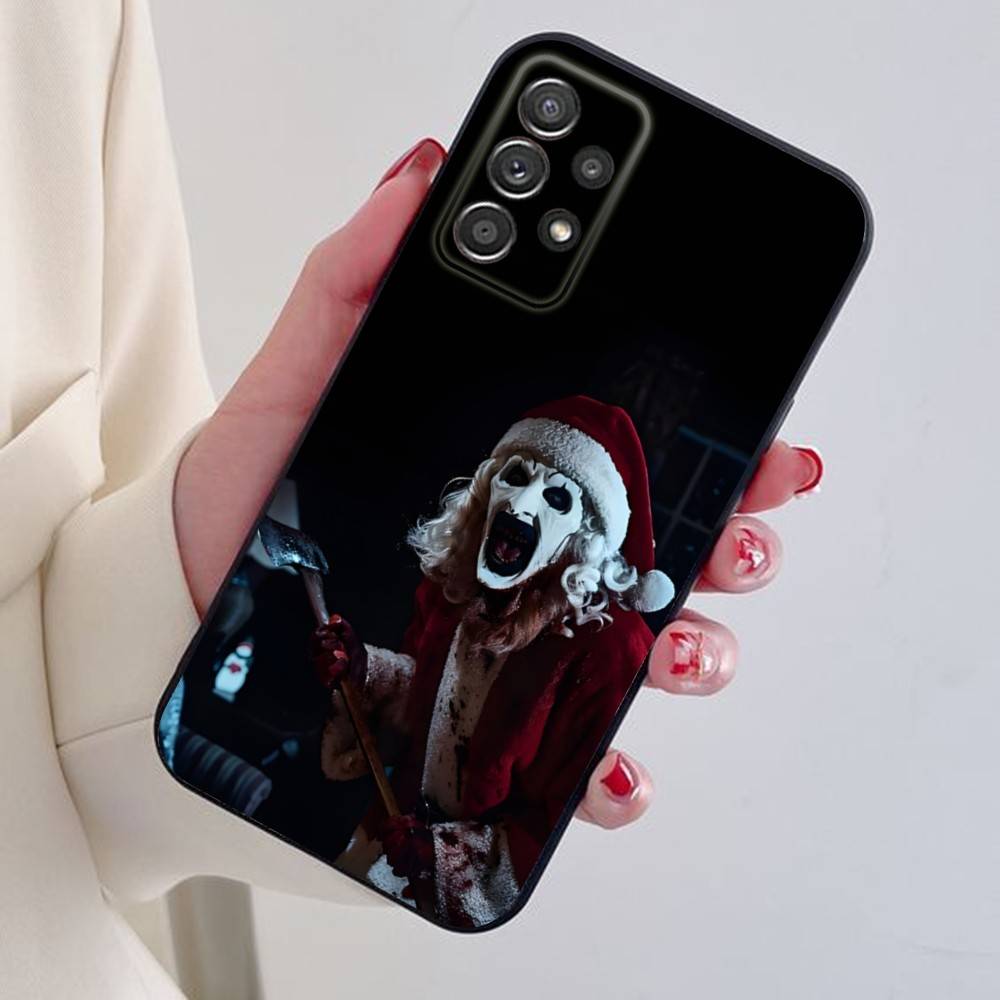 Art the Clown horror T-Terrifier Phone Case For Samsung S25,24,21,22,23,30,Ultra,20,Plus Black soft silicone case