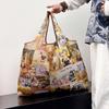 Tote Bag Large Capacity Tote Bag Satchel Lightweight Shopping Bag Printed Pattern Outdoor Foldableable Satchel Camping Style Travel Bag