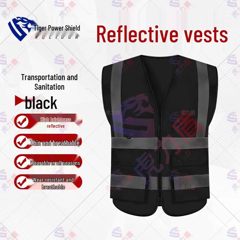Hulidun High-Visibility Multi-Pocket Reflective Safety Vest