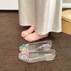 Fairy Style Transparent Jelly Flats: Closed Toe, Hollow Design for Summer Beach Vacations