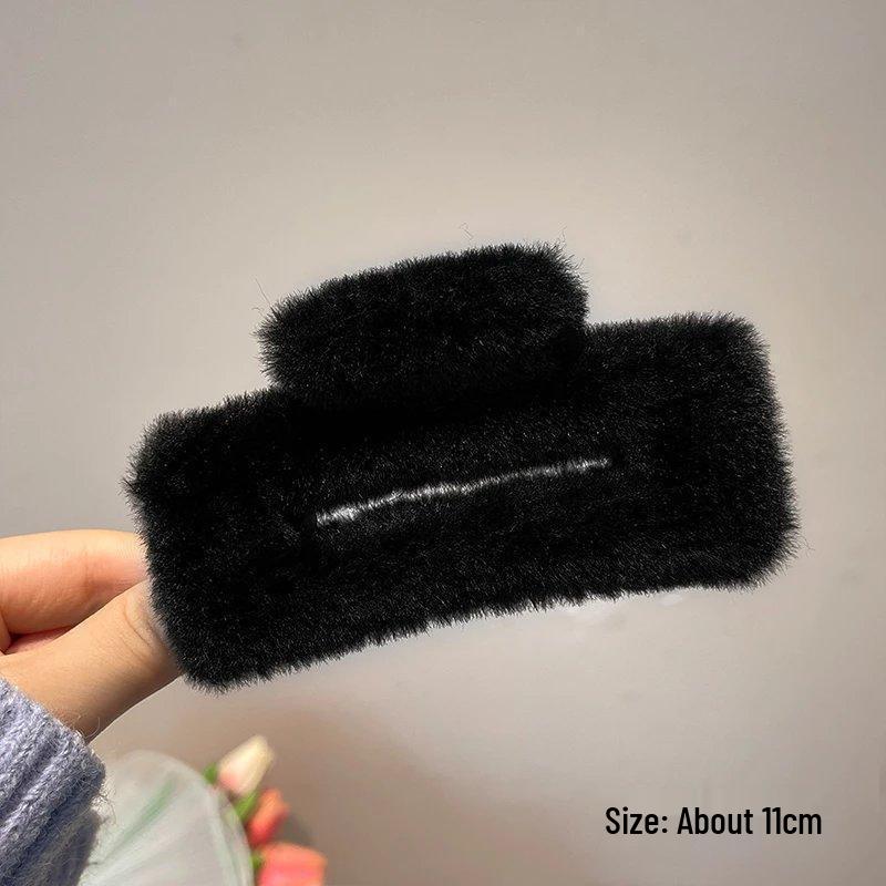Large Plush Hair Clip: Autumn/Winter Volumizing Shark Clip for Women