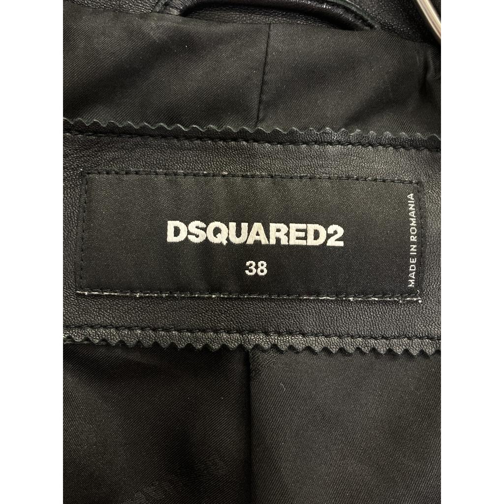 DSQUARED2 [Domestic Regular] S75AM0635 Studs Decorated Double Riders Jacket Jacket 38 blackUsed