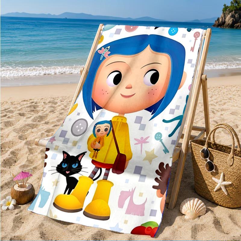 Mystery Coraline's World Beach Towel, Microfiber Beach Towel, Perfect For Pool, Beach, Travel, Home Decor Beach Party Fan Gifts