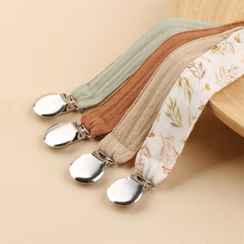 6Pcs Baby Pacifier Strap Baby Soother Chain Newborns Dummy Chain Clip Baby Product Cotton Teether Pacifier Strap Holder