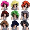 European and American Warm Bucket Hat Women's Autumn and Winter Wide Brim Thickened Imitation Fur Fox Hair Pot Hat Solid Color Plush Hat