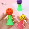 10Pcs Spring Jumping Man Toy Press Kids Bouncing Cartoon Expression Ball Launcher Game Toddlers Boys Girls Kindergarten Party Favors Gift Bag Fillers