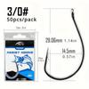 50pcs 8003 Wacky Hooks, Soft Bait Hooks, Barbed Fishing Hook For Drop Shot Rig