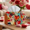 1pc Romantic Colorful Valentine'S Day Tissue Box - Heart Design In Red, Measuring 17.02*25.91 Cm, Perfect for The Kitchen, Living Room, Bedroom, And B