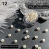 1 Scatola di Perle Stereoscopiche Mini Perle Rotonde Accessorio Decorativo per Pittura Unghie Patch Diamante per Unghie