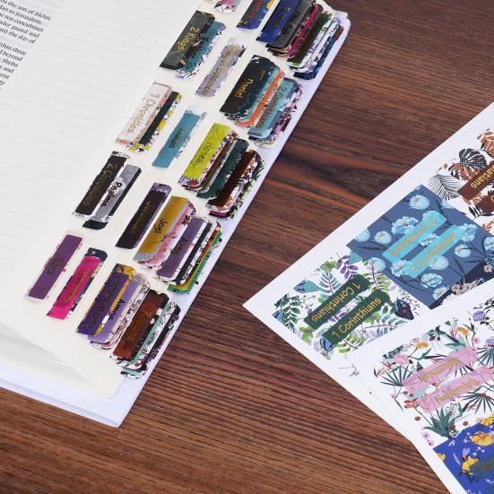 5/6Pcs Personalized Bible Index Tags Set Clear Print Tear-resistant Waterproof Bible Book Tabs Labels Stickers