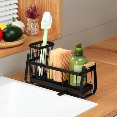 Sink Caddy Organizer & High Brush Holder Kitchen Countertop Organizer Multifunctional Countertop Sink Caddy for Kitchen Bathroom
