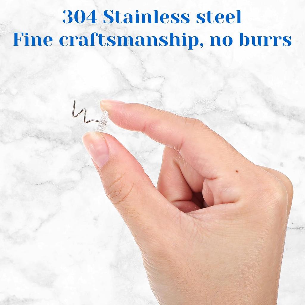 180 pcs Upholstery Tacks Headliner P Clear Heads Twist Pin 0.5 Inches Bed Skirt P No-Slip Fabric Holders for Upholstery Furniture Slipcovers