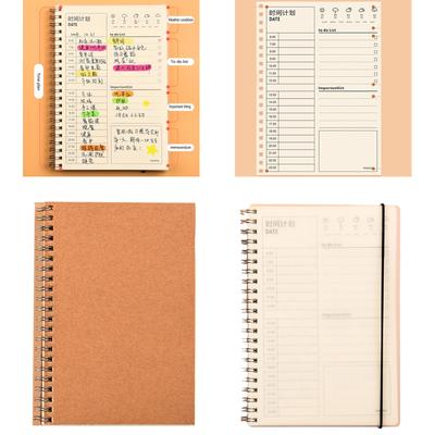 Time Management Manual Do List Daily Planner Spirals Notepad Daily Planning Notebook 100 Pages/50 Sheets for Student
