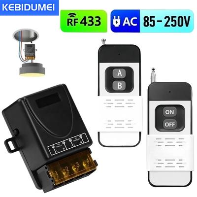 Sistema di interruttore con telecomando wireless a relè AC 110V 220V 30A Sistema RF 433Mhz Trasmettitore On Off per Scaldabagni Lampada LED da Soffitto