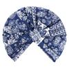 New Bohemia Floral Print Turban Pre Tied Knot Chemo Caps Head Wrap Beanie Hat Pleated Stretchy Muslim Hijab