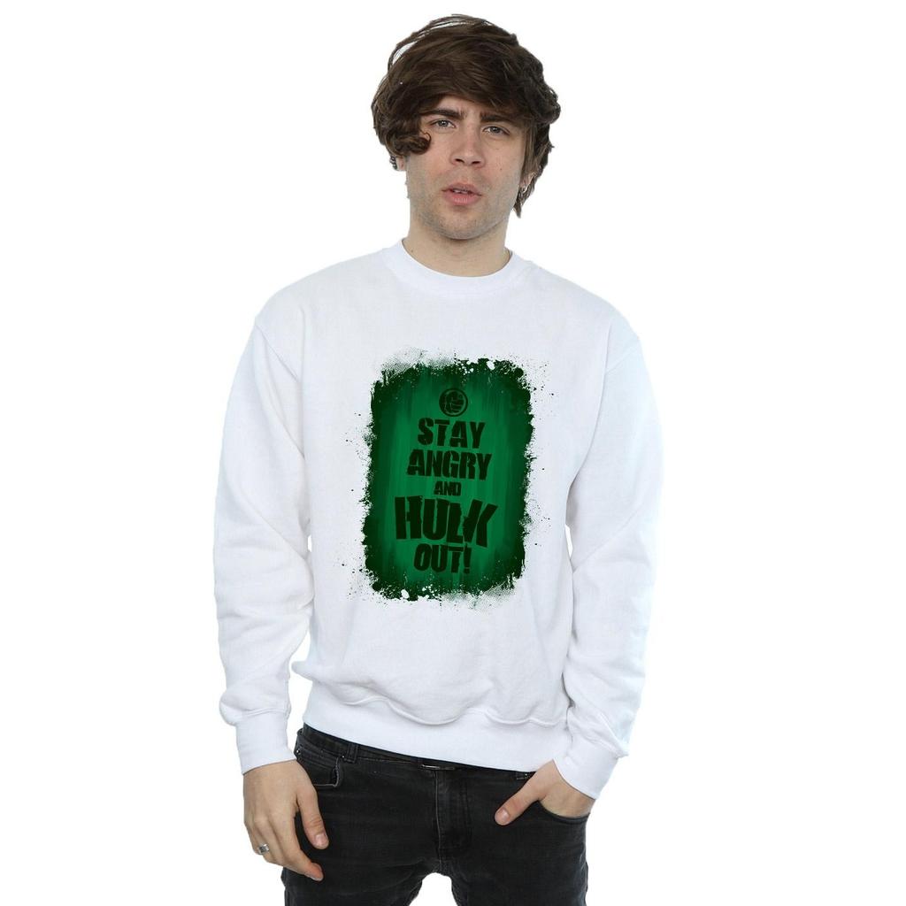 Marvel Mens Hulk Stay Angry Sweatshirt