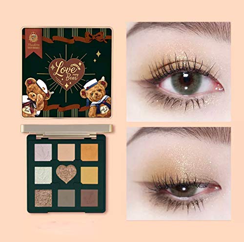 Flower Knows LoveBear 9-Color Eyeshadow Palette (Caramel Matcha) 1 Piece
