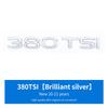 New ABS Letters Emblem 280TSI 330TSI 380TSI Rear Trunk Badge Sticker for VW volkswagen GOLF Series Car Styling Decoration NG5