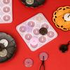 Round Silicone Mold 9 Cavity Circle Button Pendant Resin Epoxy Mold with Hole Casting Mold DIY Wind Chimes Keychain Jewelry Making Tool for Beginners