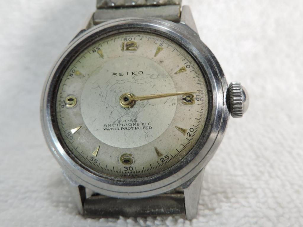 [USED] SEIKO Commemorative Hand-wound Watch with Non-moving Crystal and Missing Hands, Super Hydraulic Water Resistance