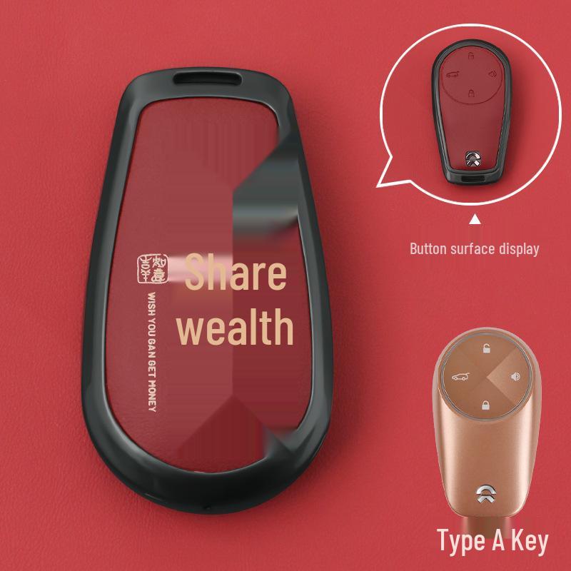 

Compatible NIO Key Case for ES6/ET5/EC6/ES8/ET7/ES7/EC7, Alloy Buckle Design for Men and Women