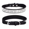 2 Stück Hundehalsband Kordelzug Seil Set Kristall Bling für Strassstein Verstellbares Band Welpe für Katzen Halsbänder Hals Hals St