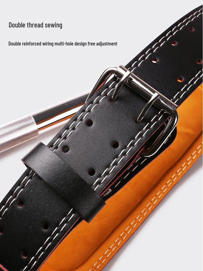 Unisex Fitness Waist Support Belt for Squats, Deadlifts & Sports - Thick Sponge Waist Trimmer